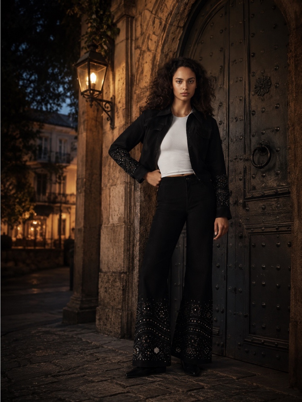 Anthropologie NWT Understated Leather  True Love Studded Pants/Jacket set size S